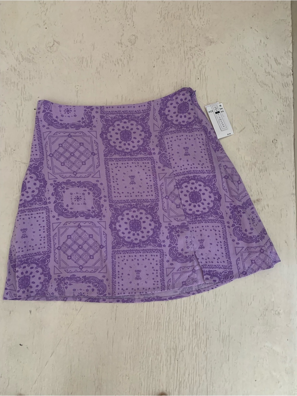 bp Lavender Bandana-Print Skater Skirt Size S